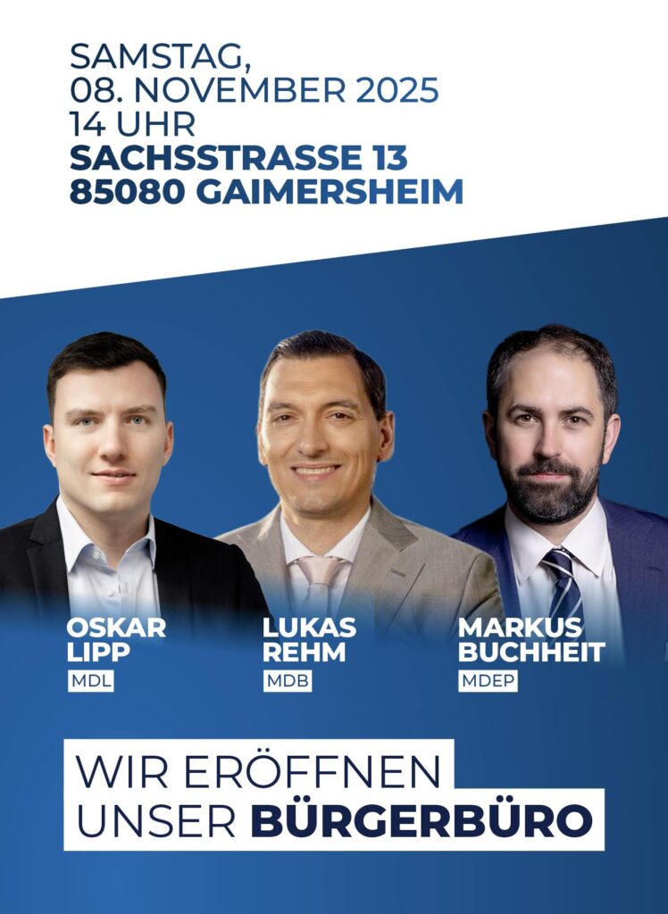Einladung zur Eröffnung unseres Bürgerbüros in Gaimersheim