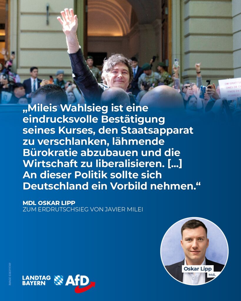 Oskar Lipp: Argentinien wählte die Freiheit – Erdrutschsieg für Javier Milei!