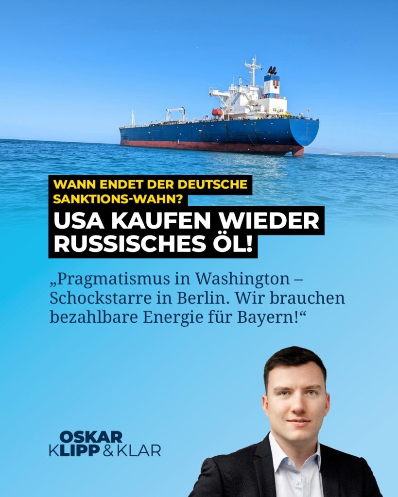 Die USA kaufen russisches Öl, Europa schaut zu!